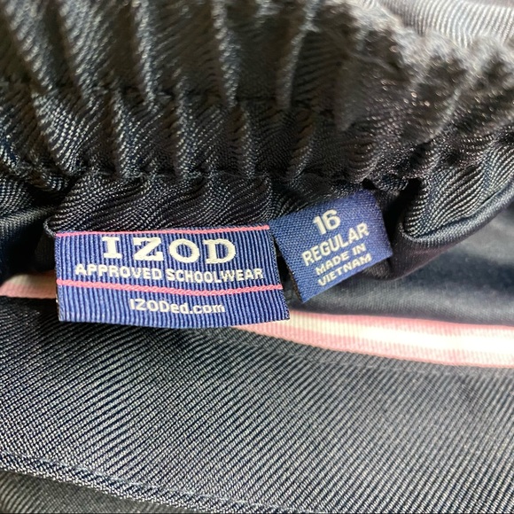 IZOD Girls Sz 16 Navy Blue pleated uniform skirt with shorts under New - Picture 3 of 8